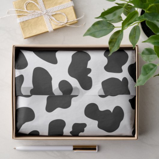 Koe Zwart-wit Vlekken Tissuepapier (Geschenk)