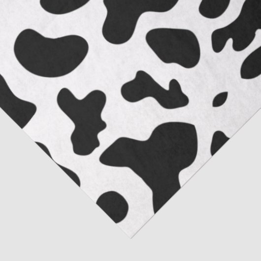 Koe Zwart-wit Vlekken Tissuepapier (Detail)