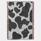 Koe zwart-witafdrukken deken (Voorkant Verticaal)