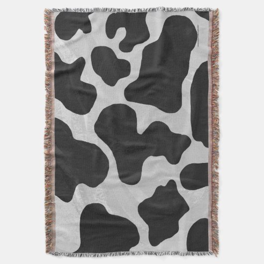 Koe zwart-witafdrukken deken (Voorkant Verticaal)