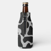 Koe zwart-witafdrukken flesjeskoeler (Fles Achterkant)