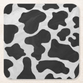 Koe zwart-witafdrukken kartonnen onderzetters (Voorkant)