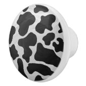 Koe zwart-witafdrukken keramische knop (Rechts)