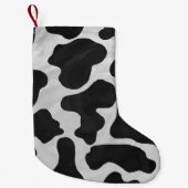 Koe zwart-witafdrukken kleine kerstsok (Voorkant)