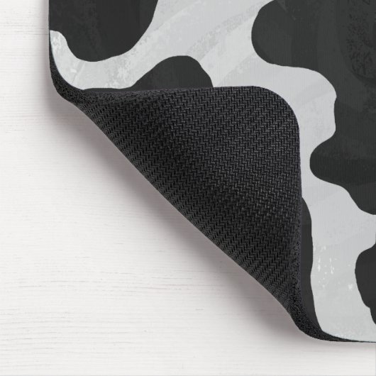 Koe zwart-witafdrukken muismat (Hoek)