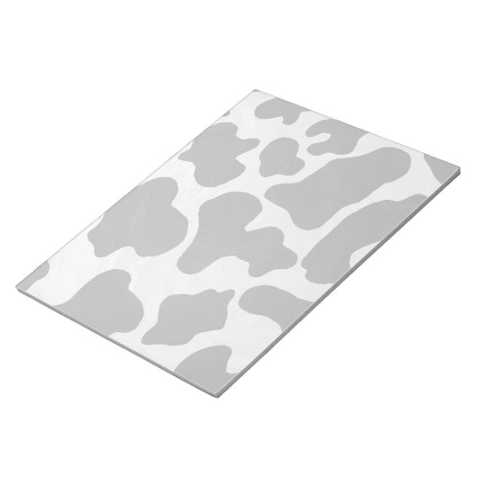 Koe zwart-witafdrukken notitieblok (Schuin)