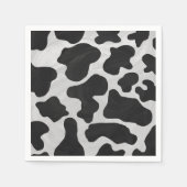 Koe zwart-witafdrukken servet (Voorkant)