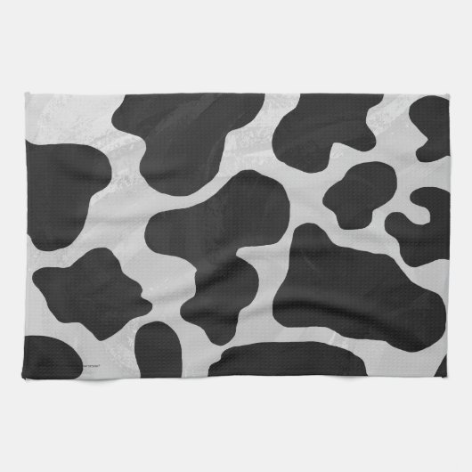 Koe zwart-witafdrukken theedoek (Horizontaal)