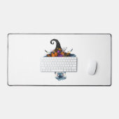 Koe zwarte witte halloween witch bureaumat (Keyboard & Muis)