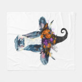 Koe zwarte witte halloween witch fleece deken (Voorkant (Horizontaal))