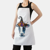 Koe zwarte witte halloween witch schort (Insitu)
