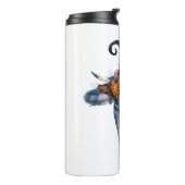 Koe zwarte witte halloween witch thermosbeker (Gedraaid links)