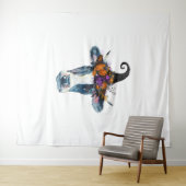 Koe zwarte witte halloween witch wandkleed (In Situ (horizontaal))