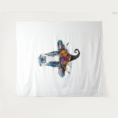 Koe zwarte witte halloween witch wandkleed (Voorkant (horizontaal))