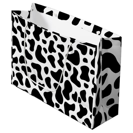Koe zwarte witte pleisters groot cadeauzakje (Voorkant Gekanteld)