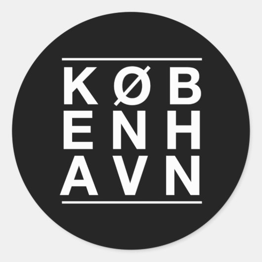 Koebenhavn door Kopenhagen Denemarken Ronde Sticker (Voorkant)