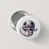 Koedel-Baby-Button (leucistisch) Ronde Button 3,2 Cm (Voorkant /achterkant)