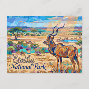 Koedoe in Etosha Nationaal Park Namibië Briefkaart
