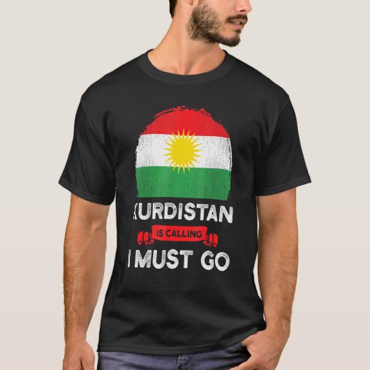 Koeerdistan roept, ik moet gaan Koerdisch erfgoed  T-shirt (Voorkant)