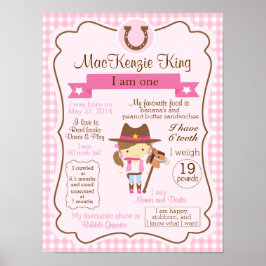 KoeGirl 1 jaar voor je verjaardagsmeisje Poster