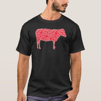 Koeharten Valentijnsdag Vaars Boerenmeisje T-shirt