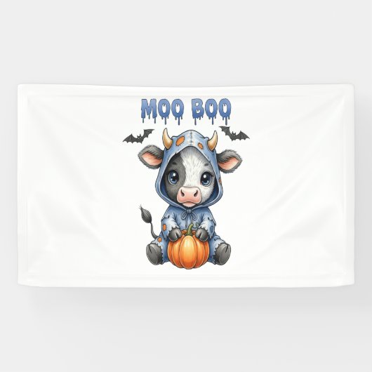 Koehoe Boe Halloween Koe Spandoek (Horizontaal)