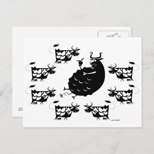 Koeien Briefkaart (Voorkant / Achterkant)