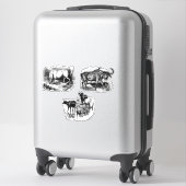 Koeien Bull Water Buffalo Dierkunst Sticker (Koffer)