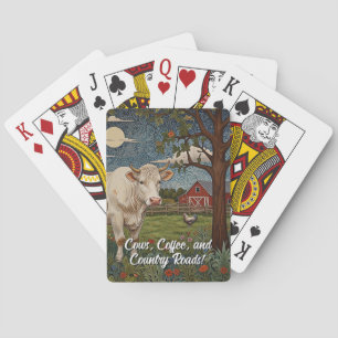 Koeien Coffee Country Roads Pokerkaarten