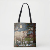 Koeien Coffee Country Roads Tote Bag (Voorkant)
