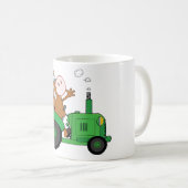 Koeien die een trekker besturen koffiemok (Voorkant rechts)