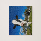 Koeien die grasland voederen 2 legpuzzel (Verticaal)