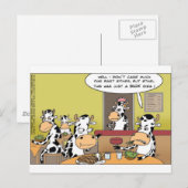 Koeien die Steak Funny T - shirts eten Mokken Kaar Briefkaart (Voorkant / Achterkant)