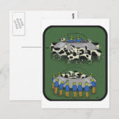 koeien en aliens briefkaart (Voorkant / Achterkant)