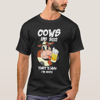 Koeien En Bier Kleding Kunst Veeboer Koe T-shirt