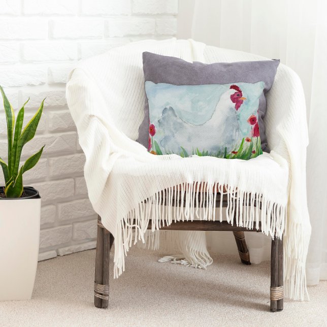 Koeien en bloemen accent kussen (Creator heeft geüpload)