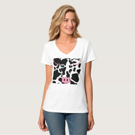 Koeien en koeien afdrukken t-shirt (Voorkant volledig)