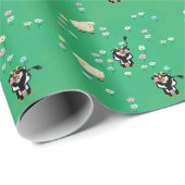 Koeien en schapen boerderij plezier cadeaupapier (Rol Hoek)