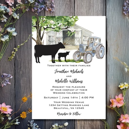 Koeien en Tractor Country Boerderij Alles in een b Kaart