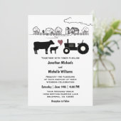 Koeien en trekkend Boerderij Kaart (Staand voorkant)