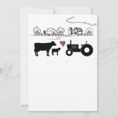 Koeien en trekkend Boerderij Kaart (Achterkant)
