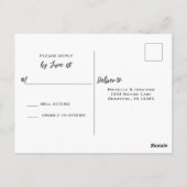 Koeien en trekkerland Boerderij Wedding RSVP Briefkaart (Achterkant)