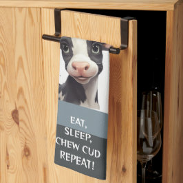 Koeien ETEN, SLAPEN, KAUWEN CUD, HERHALEN! Theedoek