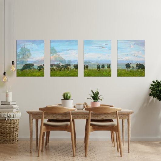 Koeien Farmland Abstracte print set