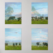 Koeien Farmland Abstracte print set (Voorkant)