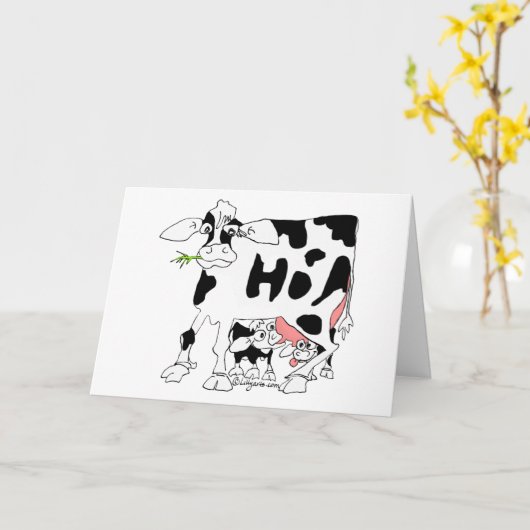 Koeien gaan het die? kaart (Gele Bloem)