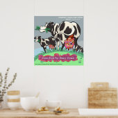 Koeien Gekweekt Voor Zware Room Grappige Poster (Keuken)