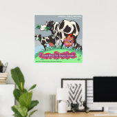 Koeien Gekweekt Voor Zware Room Grappige Poster (Thuiskantoor)