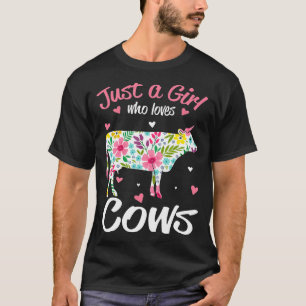 Koeien gewoon een meisje dat van Koeien houdt T-shirt