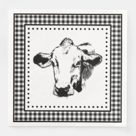 Koeien Gingham Boerderij Servet